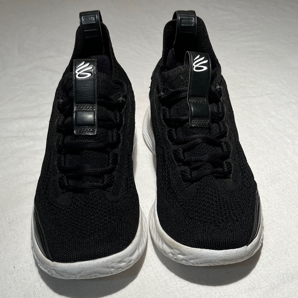 Under Armour Curry 8 Basketball Shoes - Black With White Sole - Size M 7/ W 8.5